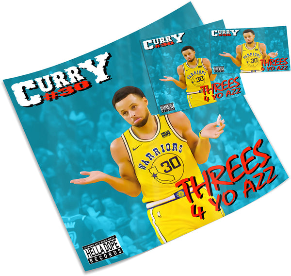 Steph Curry #30 - Threes 4 Yo Azz [Poster]