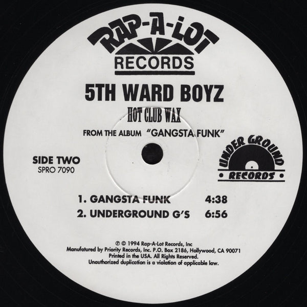 5th Ward Boyz - Gangsta Funk: Hot Club Wax [12" Sampler]
