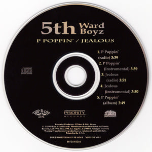 5th Ward Boyz - P Poppin' / Jealous [CD Single]