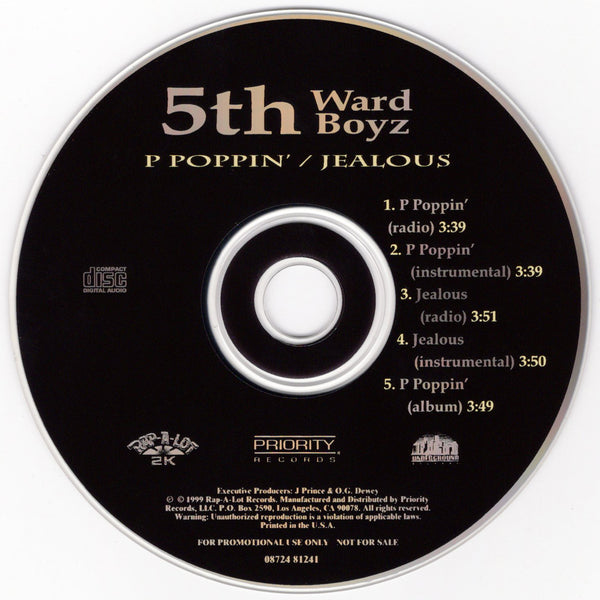 5th Ward Boyz - P Poppin' / Jealous [CD Single]