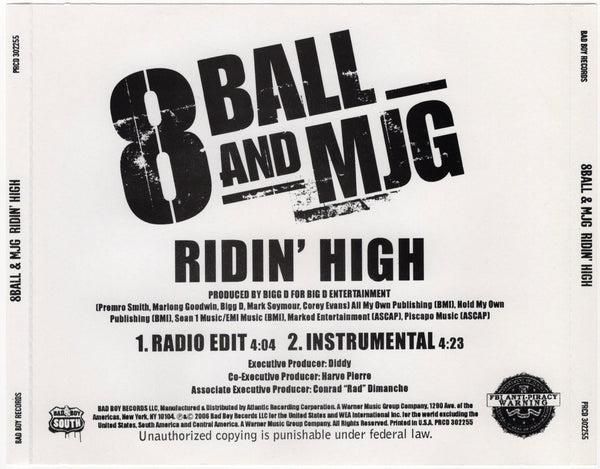 Eightball & MJG - Ridin' High [CD Single]