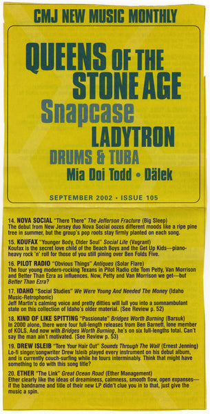 CMJ New Music Monthly - Volume 105 • September 2002 [CD Promo]