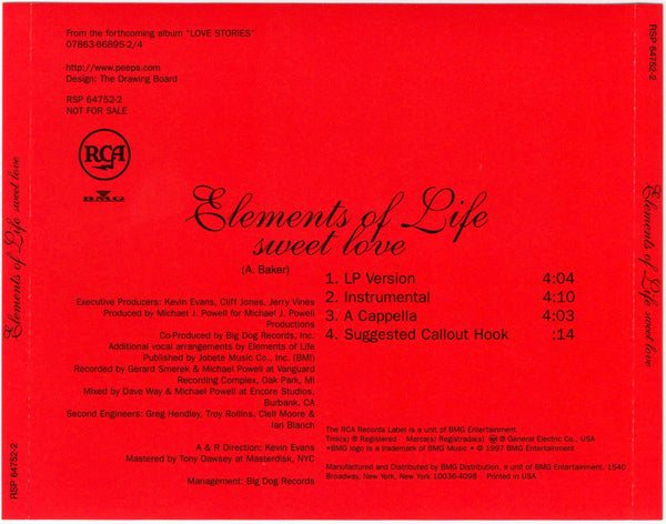 EOL: Elements Of Life - Sweet Love [CD Single]