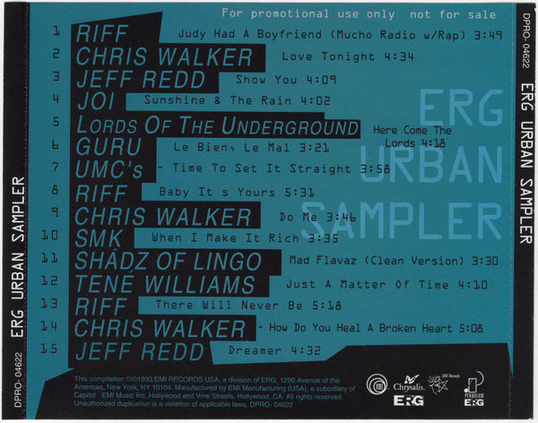 Various Artists - ERG Urban Sampler [CD Promo]