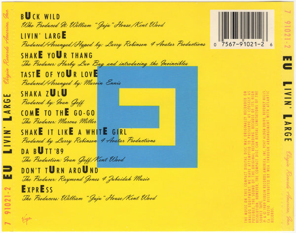 E.U. - Livin' Large [CD Album]
