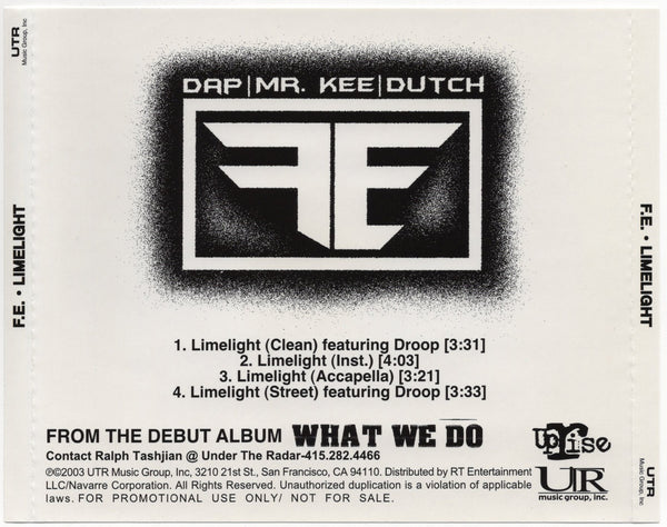 F.E. - Dap, Mr. Kee, Dutch - Limelight [CD Single]