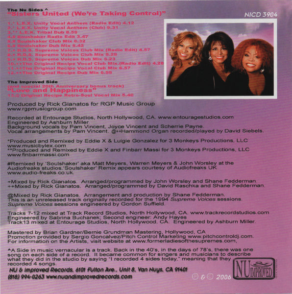 FLOS - Sisters United (We're Taking Control) [CD Single]