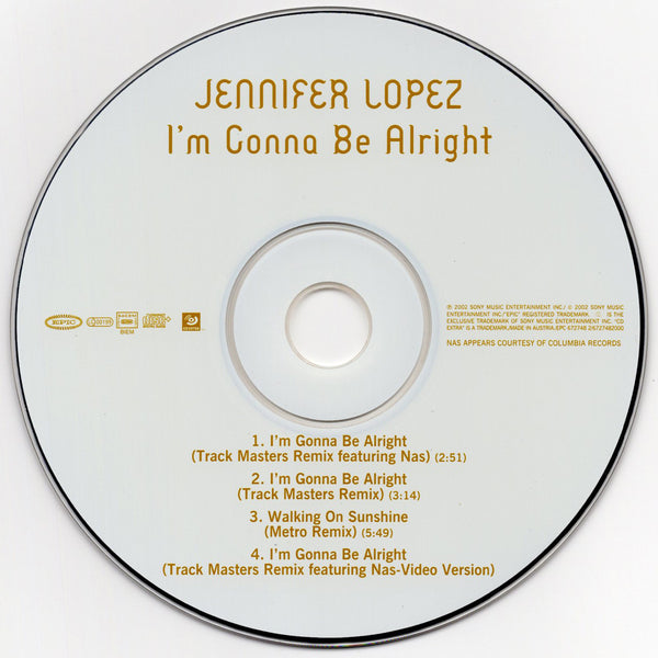 J.Lo aka Jennifer Lopez - I'm Gonna Be Alright (Track Masters Remix) [CD Single]
