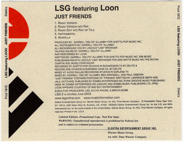 LSG - Just Friends [CD Single]