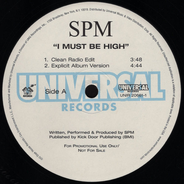 SPM South Park Mexican - I Must Be High [12" Single]