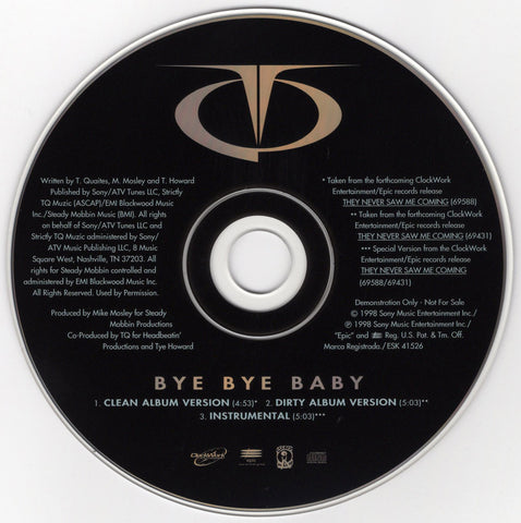 TQ - Bye Bye Baby [CD Single]