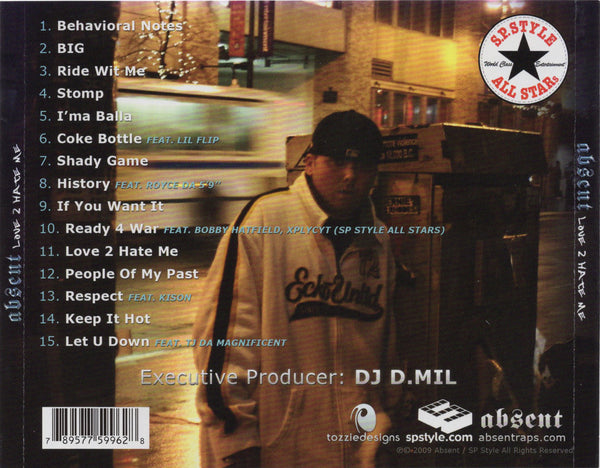 Absent - Love 2 Hate Me [CD Album]