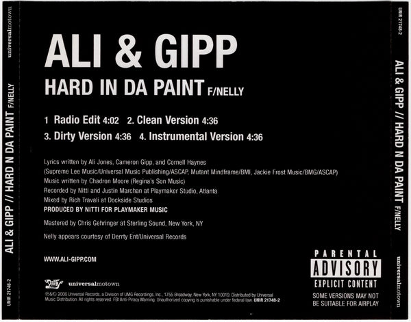 Ali & Gipp - Hard In Da Paint [CD Single]