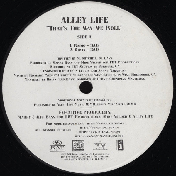 Alley Life - That's The Way We Roll [12" Single]