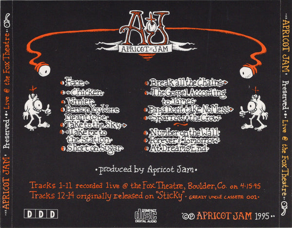 Apricot Jam - Preserved: Live @ The Fox Theatre [CD Album]