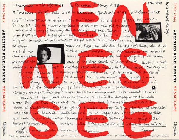 Arrested Development - Tennessee [CD Single]