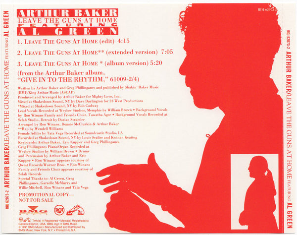 Arthur Baker & Al Green - Leave The Guns At Home [CD Single]