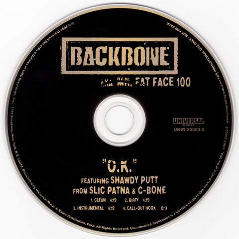 Backbone - O.K. [CD Single]