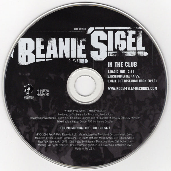 Beanie Sigel - In The Club [CD Single]