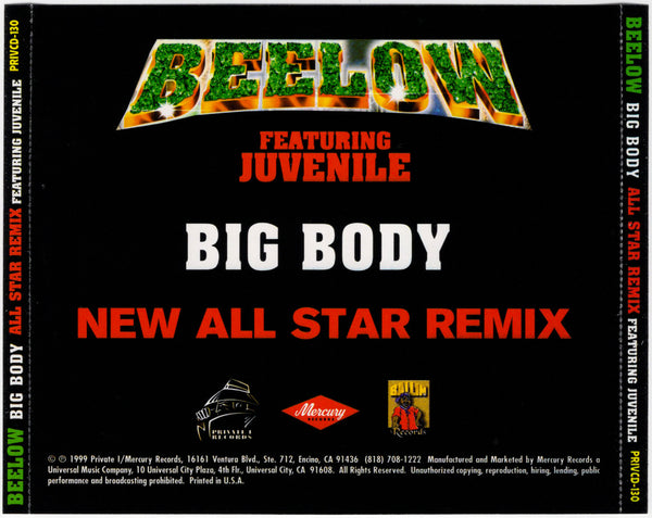 Beelow - Big Body (New All Star Remix) [CD Single]