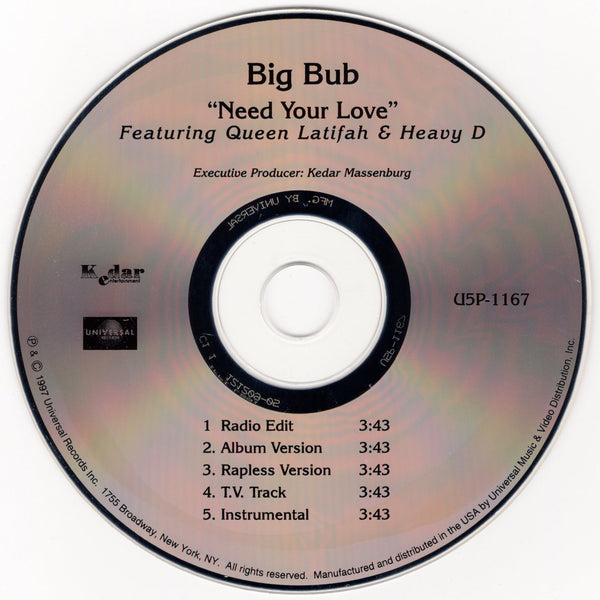 Big Bub - Need Your Love [CD Single]