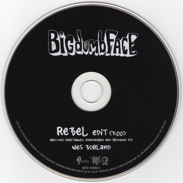 Big Dumb Face - Rebel [CD Single]