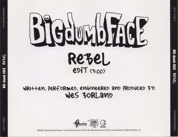 Big Dumb Face - Rebel [CD Single]