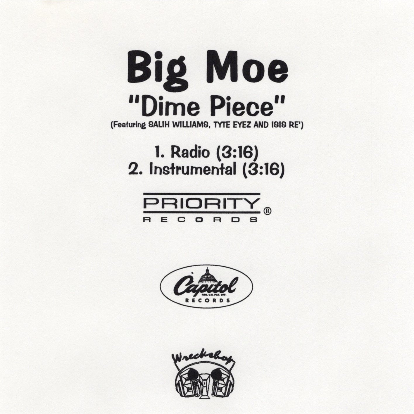 Big Moe - Dime Piece [CD Single]