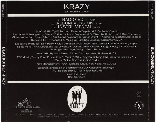 BlackGirl - Krazy [CD Single]