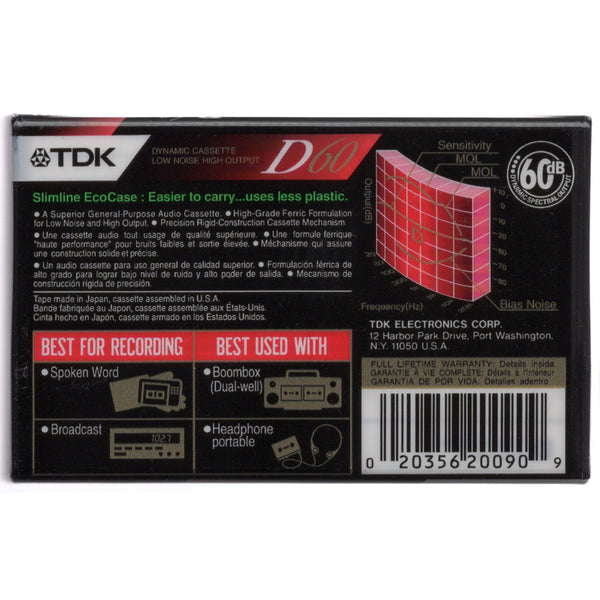 TDK D60 IECI/Type I High Output [Blank Cassette Tape]