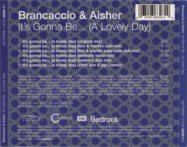 Brancaccio & Aisher - It's Gonna Be... (A Lovely Day) [CD Single]