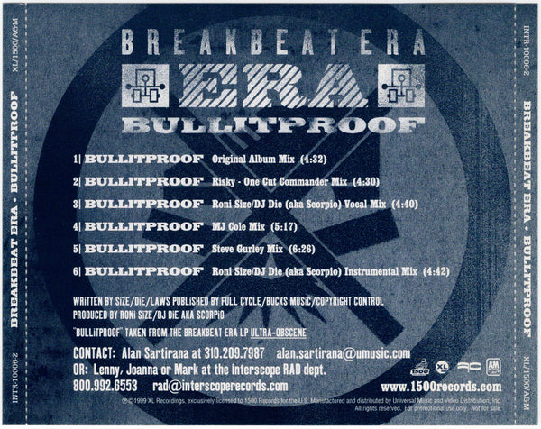 Breakbeat Era - Bullitproof [CD Single]