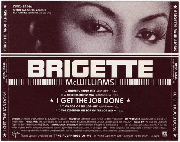 Brigette McWilliams - I Get The Job Done [CD Single]