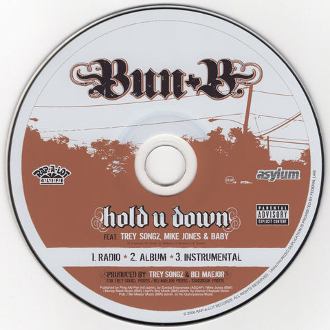 Bun B - Hold U Down [CD Single]