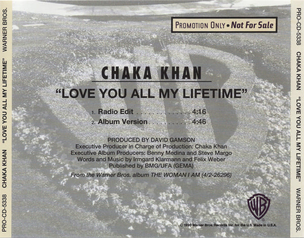 Chaka Khan - Love You All My Lifetime [CD Single]