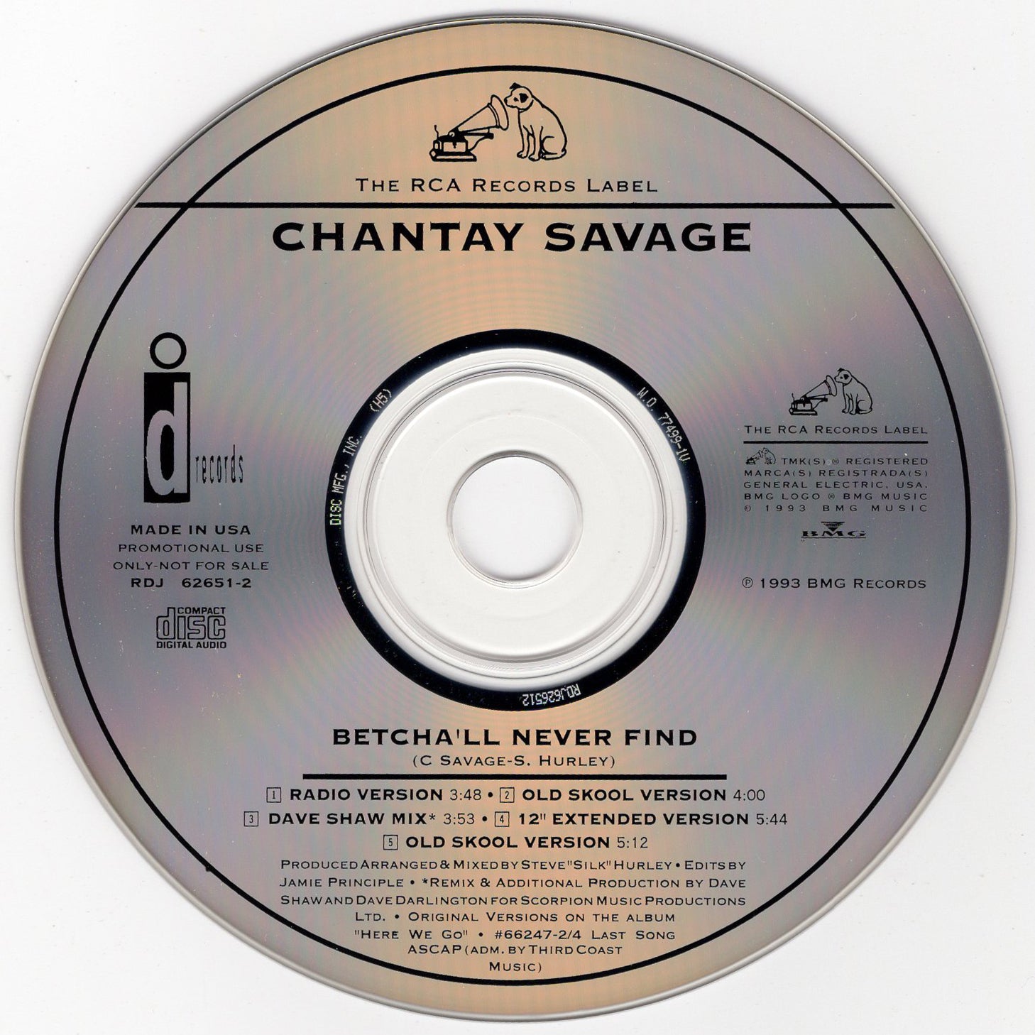 Chantay Savage - Betcha'll Never Find [CD Single]