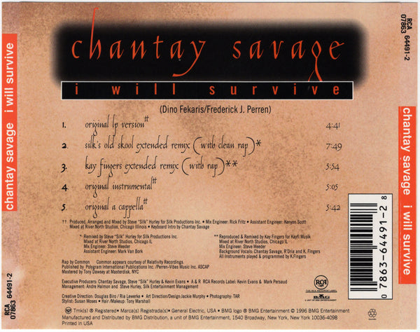 Chantay Savage - I Will Survive [CD Single]