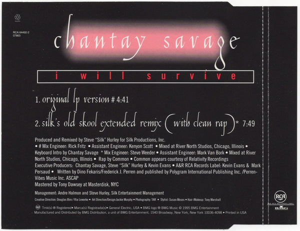 Chantay Savage - I Will Survive [CD Single]