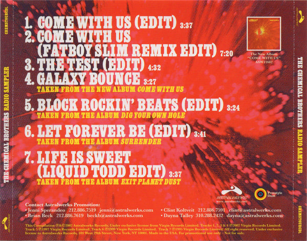 Chemical Brothers - Come With Us (Radio Sampler) [CDr Promo]