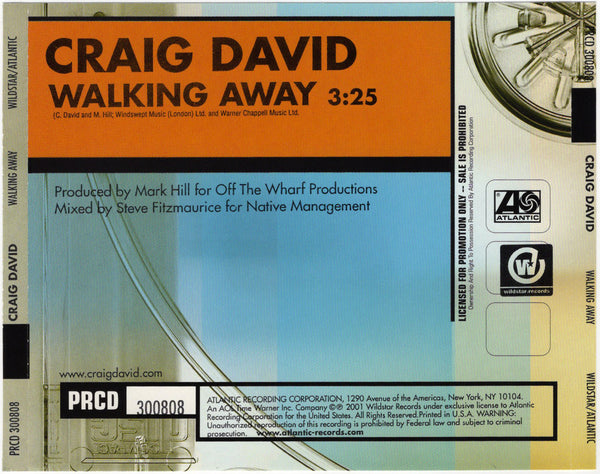 Craig David - Walking Away [CD Single]