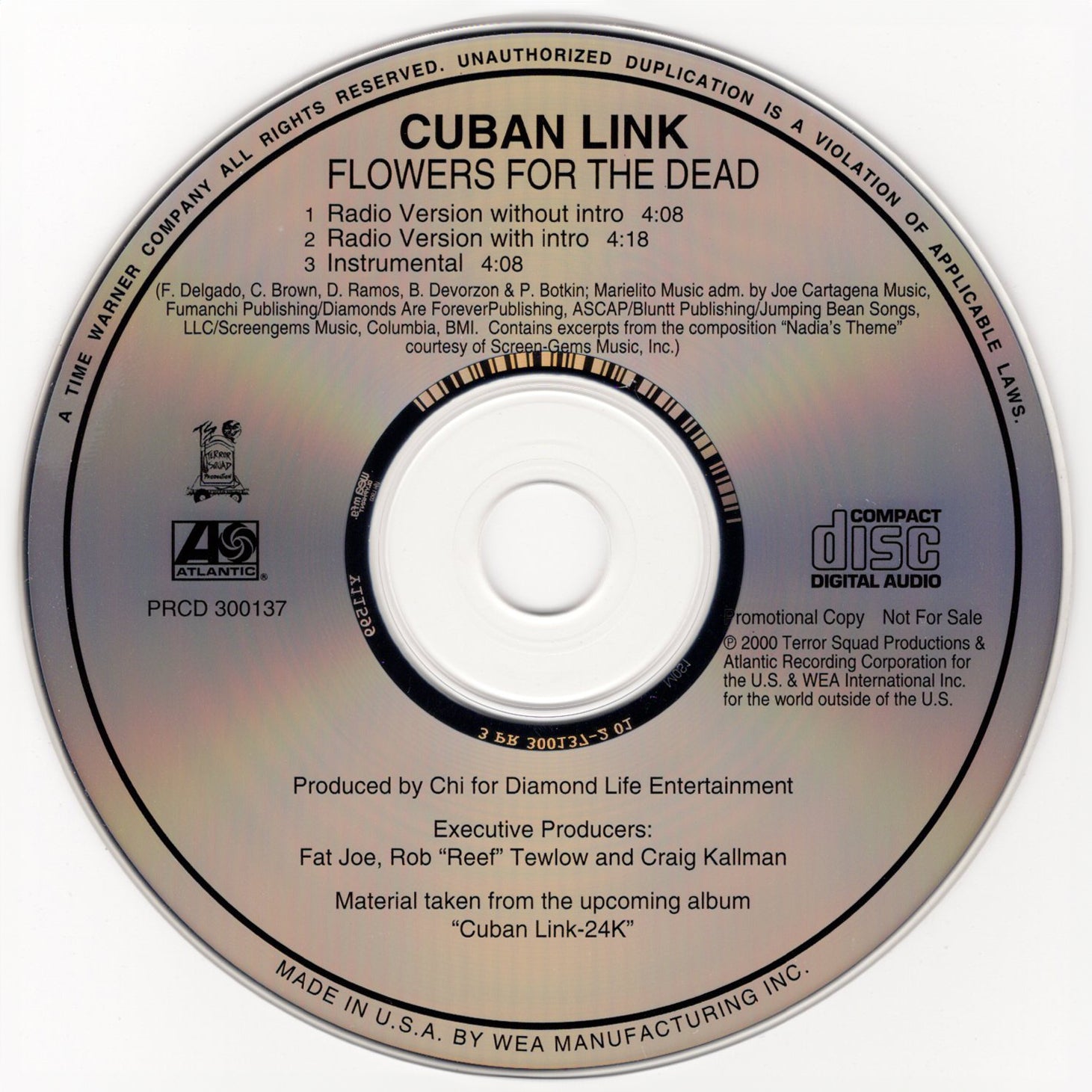 Cuban Link - Flowers For The Dead [CD Single]