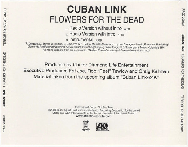 Cuban Link - Flowers For The Dead [CD Single]