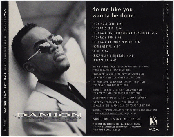 Damion Hall - Do Me Like You Wanna Be [CD Single]