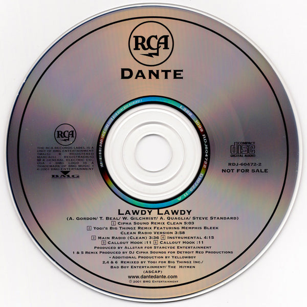 Danté - Lawdy Lawdy Remix [CD Single]