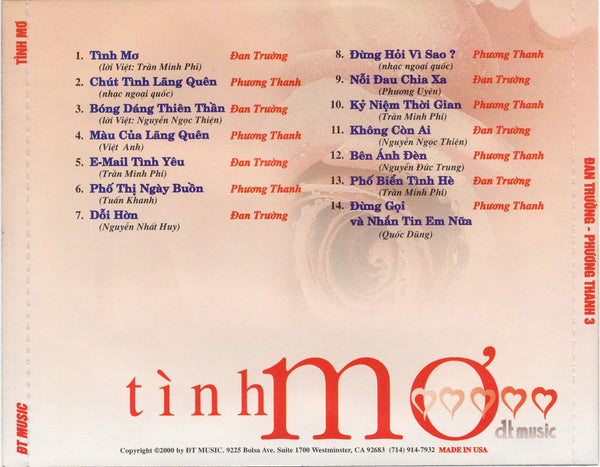 Dan Truong & Phuong Thanh 3 - Tinh Mo [CD Album]