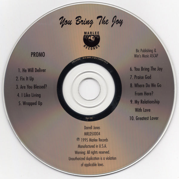 Darrell Jones - You Bring The Joy [CD Album]