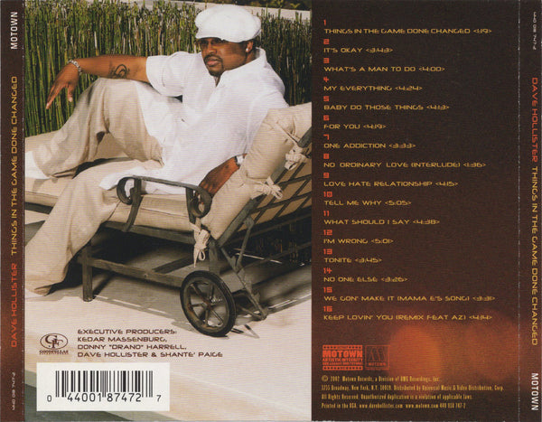 Dave Hollister - Things In The Game Done Changed [CD Album]