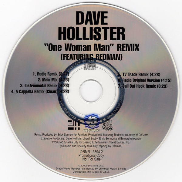 Dave Hollister - One Woman Man Remix [CD Single]