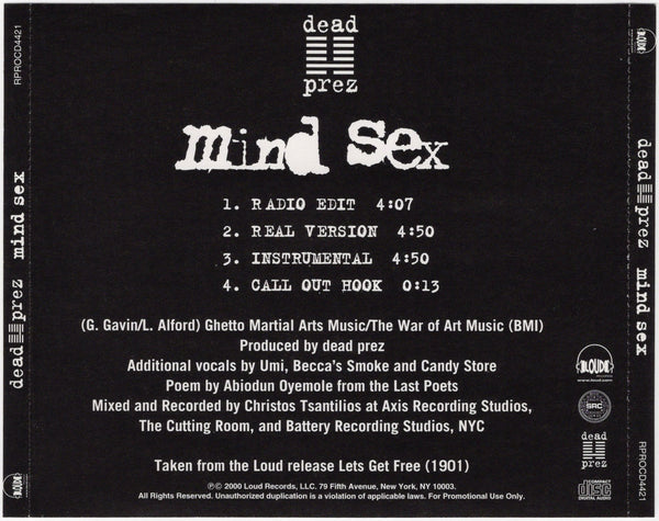 Dead Prez - Mind Sex [CD Single]