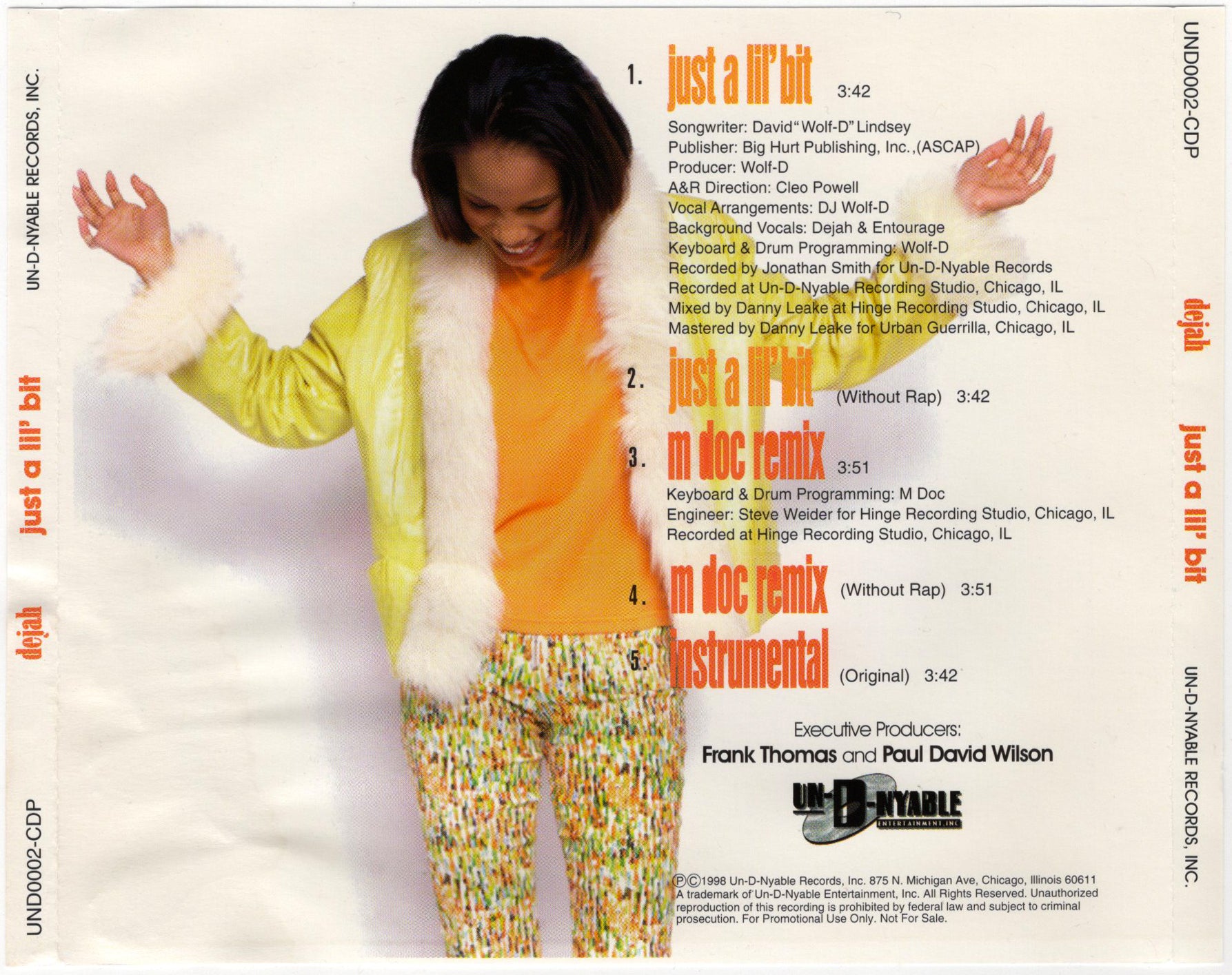 DEJAH「Dejah」 CD Dejah – Dejah – CD (Album), 1998 [r7538713] | Discogs